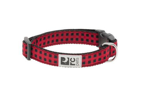 Clip Collar - Red Buffalo Plaid 073