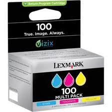 LEXMARK #100 COLOUR INK 3-PACK