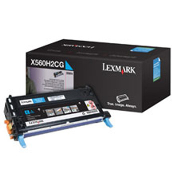 Lexmark X560H2CG High Yield Cyan Toner Cartridge, 10,000 Page Yield