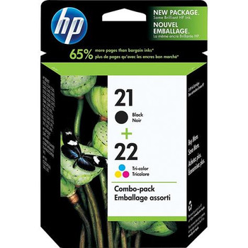  HP 21 Black & 22 Tri-Colour Original Ink Cartridges, 2/Pack (C9509FN) (C9509FC)