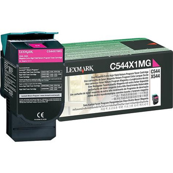 Lexmark C544X1MG Extra High Yield Laser Toner Cartridge, Magenta (C544X1MG) (C544X1MG) 