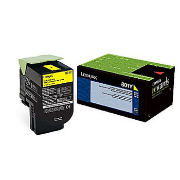 Lexmark™80C10Y0 Yellow 1K Return Program Toner Cartridge