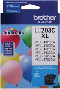 Brother LC203CS Cyan Ink Cartridge, High-Yield