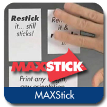 MAXSTICK, CONSUMABLES, MAXSTICK PLUS 80G DIAMOND ADHESIVE STICKY PAPER, DIRECT THERMAL, 3.125" X 170', 1" CORE, 3.25" OD, 32 ROLLS PER CASE, PRICED PER CASE