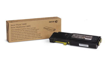 Xerox Phaser 6600/WorkCentre 6605, Std Capacity Yellow Toner Cartridge (106R02243)