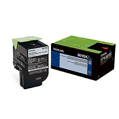 Lexmark™ 80C1SK0 Black 2.5 K Return Program Toner Cartridge, Standard Yield