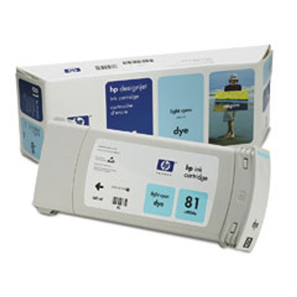 DESIGNJET 5000 SERIES, NO:81 DYE LIGHT CYAN INK CART.