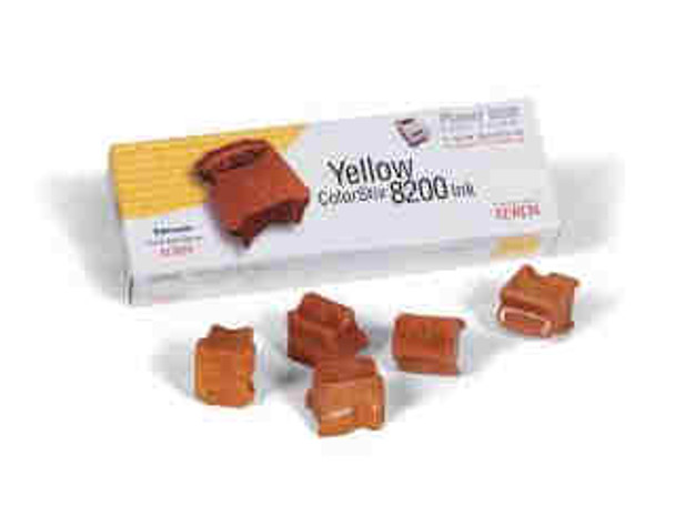 PHASER 8200 COLOuRSTIX 5 Pack YELLOW. High Capacity 7000 Pages