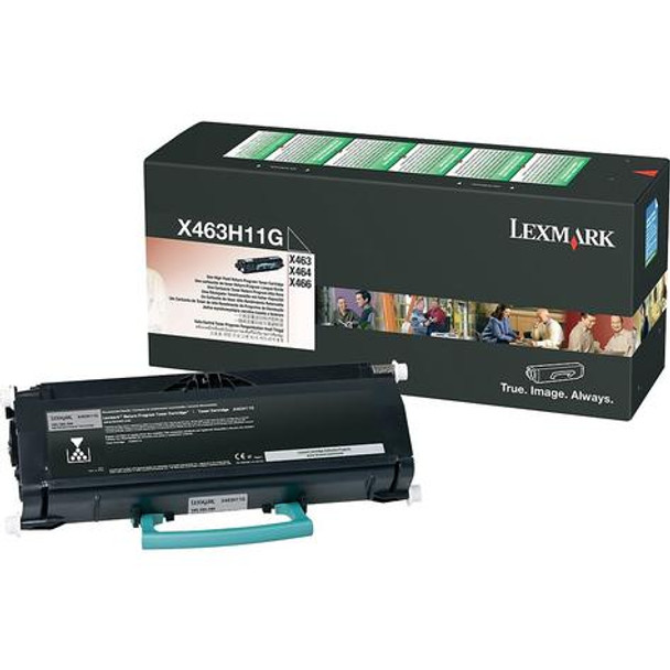 Lexmark X463H11G Black Toner Cartridge, High-Yield Return Program (X463H11G)