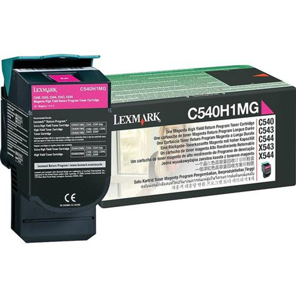 Lexmark C540H1MG Magenta Toner Cartridge, High Yield (C540H1MG) 