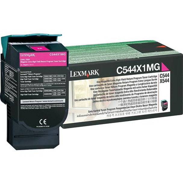 Lexmark C544X1MG Extra High Yield Laser Toner Cartridge, Magenta (C544X1MG) (C544X1MG) 