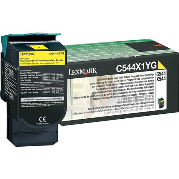 Lexmark C540H1YG Yellow Toner Cartridge, High Yield (C540H1YG)