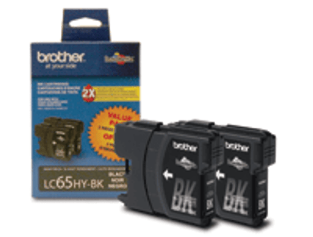 BROTHER LC65 BLACK TWIN PACK