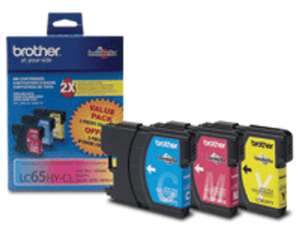 BROTHER LC65 COLOUR THREE PACK