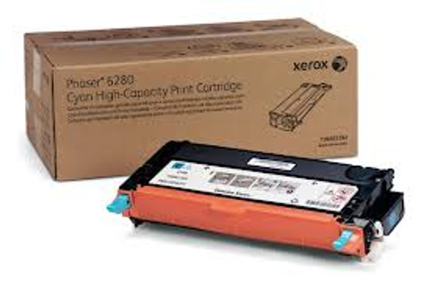 Xerox Cyan High Capacity Print Cartridge, Phaser 6280. 5900PG Yeild.