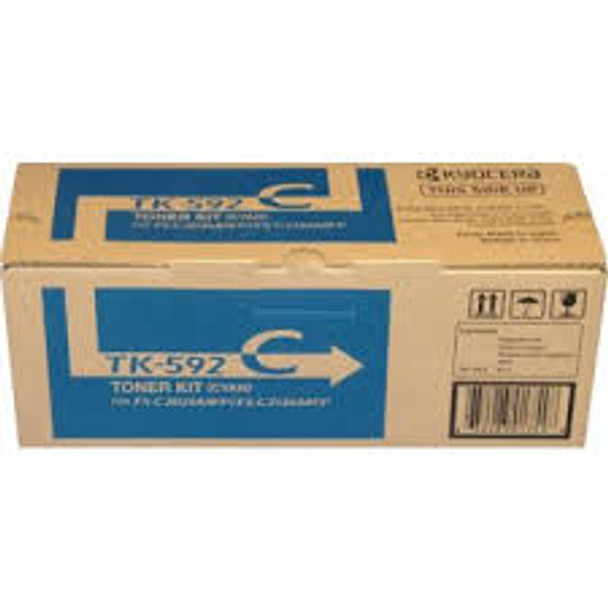 Kyocera TK-592C Genuine Cyan Toner. For Kyocera FS-C5250DN