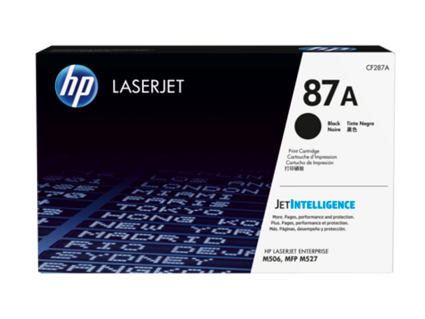 HP 87A Black Original LaserJet Toner Cartridge (CF287A) 9K