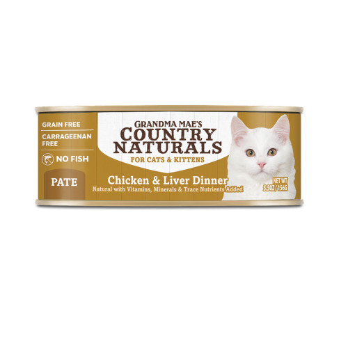 Grandma Mae's Country Naturals Grain Free Pate Wet Cat & Kitten Food - Chicken & Liver