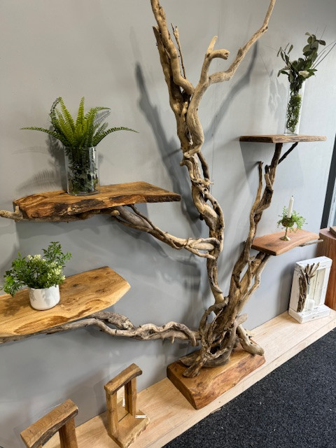Driftwood Tree shelf wall Sculpture DRIFTWOOD INTERIORS