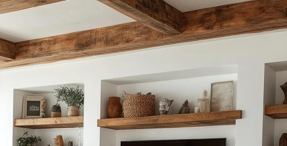 Rustic Farmhouse Ceiling Beams | Coastal-Inspired Reclaimed Timber ...