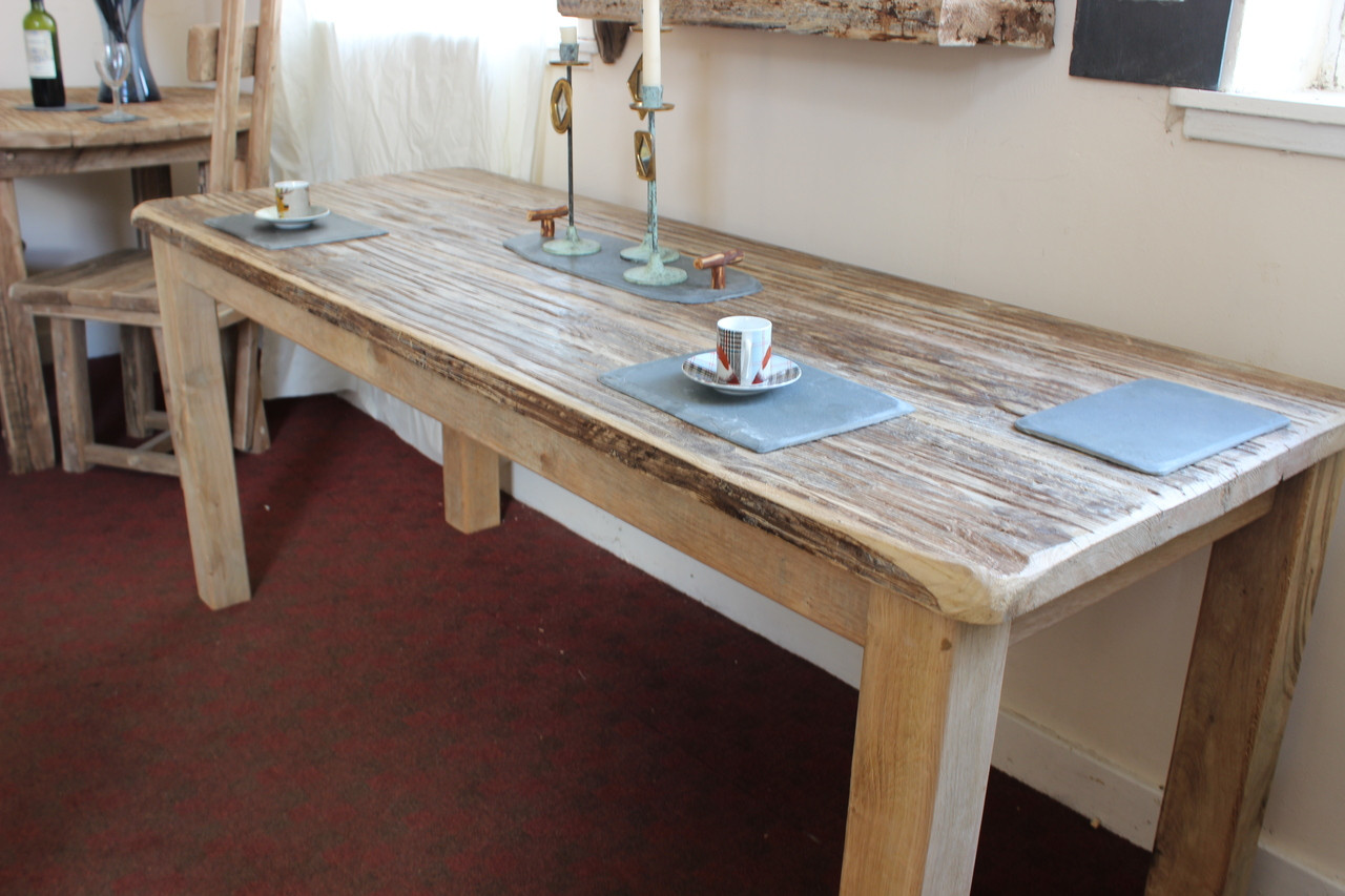 Oak and Driftwood Dining Table - DRIFTWOOD INTERIORS