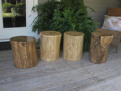 tree trunk stool