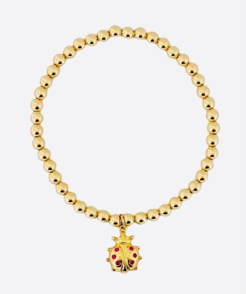 Sissy Yates Ladybug Gold Fill Bracelet