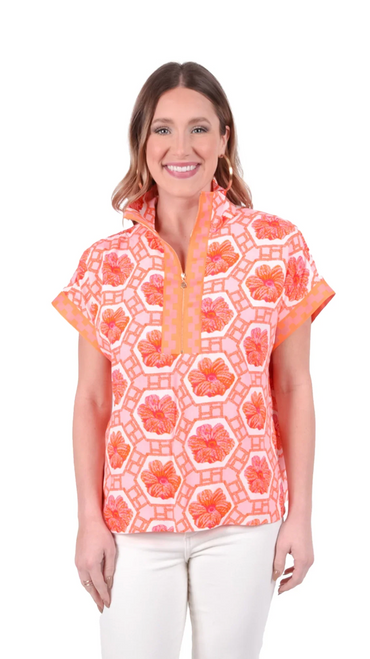 Emily McCarthy Poppy Pullover in Floral Crochet
