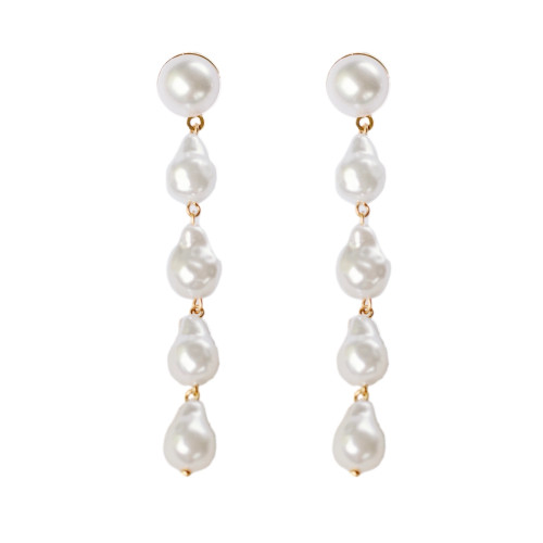 Natural Pearl Statement Drop Earrings