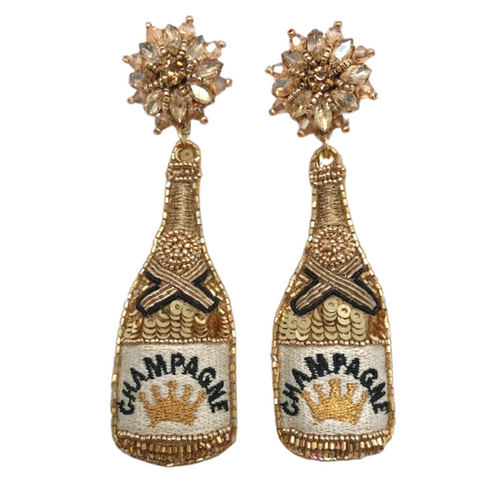 Gold Champagne Earrings