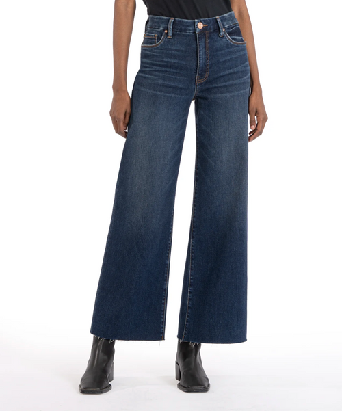 KUT from the Cloth MEG HIGH RISE FAB AB WIDE LEG in Exhibited wash