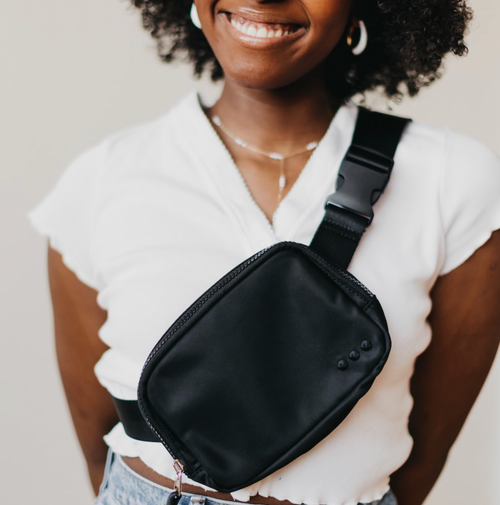 Pretty Simple Nadya Nylon Bum Bag in Black