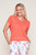 Renuar R6890 Knit Sweater Top - Papaya