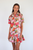 Never a Wallflower Everything Short Sleeve Dress with Ruffle Floral Twill