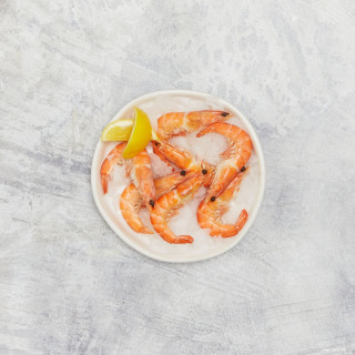 Buy Frozen Cooked Whole White Tiger Prawns online from Sanford and Sons.