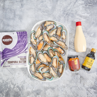 Fish Made Easy: Tempura Mussels with Chilli Mayo & Soy Dipping Sauce