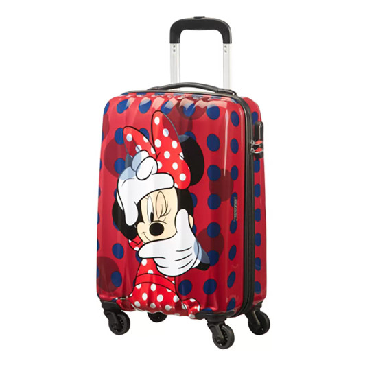 American Tourister Disney Legends 2.0 (4 Blue Wheels) Cabin Suitcase, Stripes Mickey