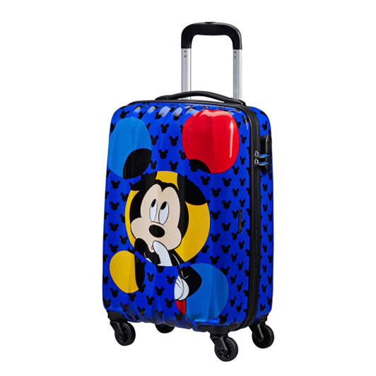 American Tourister Disney Legends 2.0 Mickey Cabin Suitcase, Stripes (4 Wheels) Blue