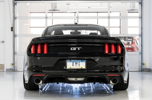 AWE Tuning 3015-32084 AWE Tuning 3015-32084 Mustang GT Cat-back Exhaust - Touring Edition (Chrome Silver Tips)