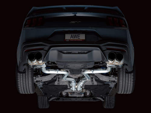 AWE Tuning 3025-43650 AWE Tuning 3025-43650 AWE 2024 Ford Mustang GT Fastback S650 RWD SwitchPath Catback Exhaust w/ Quad Diamond Black Tips
