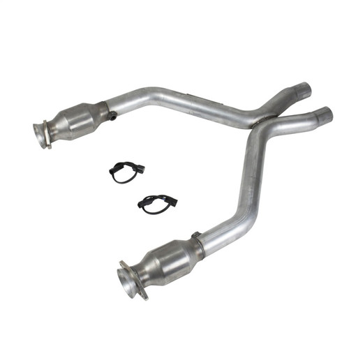 BBK 1461 BBK 1461 11-14 Mustang 3.7 V6 Short Mid X Pipe With Catalytic Converters 2-1/2 For BBK Long Tube Headers