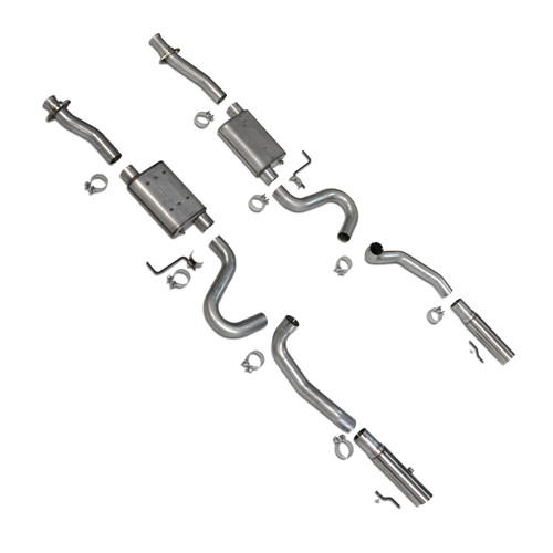 BBK 3001 BBK 3001 86-04 Mustang Cat Back Kit Varitune Mufflers Stainless Steel Tips