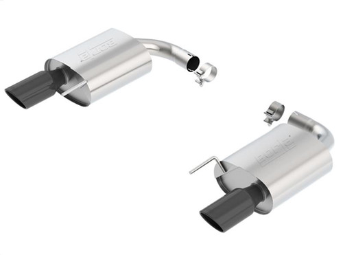 Borla 11887BC Borla 11887BC S-Type Rear Section 15-17 Ford Mustang GT 5.0L V8 MT/AT 2.5in pipe 4in tip (Black Chrome)