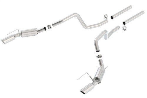 Borla 140135 Borla 140135 S-Type Cat-Back Exhaust with Polished Tips - 140135 ( Mustang GT)