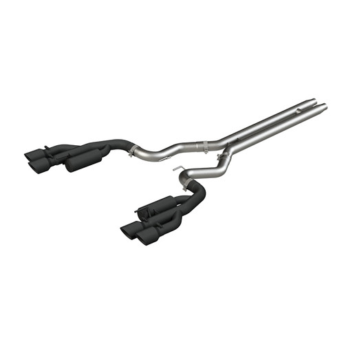 MBRP S7207BLK MBRP S7207BLK 18-19 Ford Mustang GT 5.0 3in Cat Back Quad Tip Race Version - Black