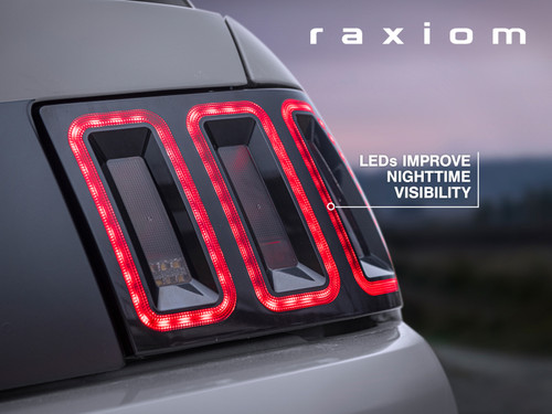 Raxiom 100807 Raxiom 100807 99-04 Ford Mustang Excluding 99-01 Cobra Icon LED Tail Lights- Black Housing (Smoked Lens)