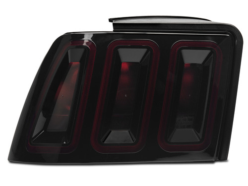 Raxiom 100807 Raxiom 100807 99-04 Ford Mustang Excluding 99-01 Cobra Icon LED Tail Lights- Black Housing (Smoked Lens)