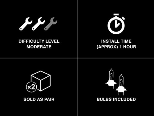 Raxiom 49128 Raxiom 49128 05-09 Ford Mustang w/ Halogen LED Halo Prjctr Headlights-Blk Hsng(Smoked Lens Exclude GT500)