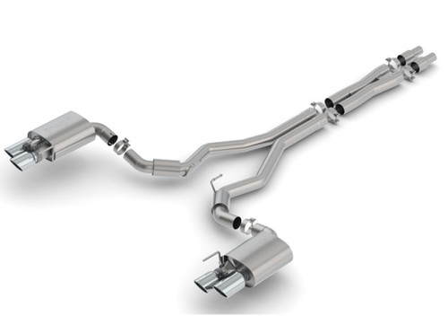 Borla 140742 Borla 140742 2018 Ford Mustang GT 5.0L AT/MT 3in S-Type Cat-Back Exhaust, Chrome Tips w/ Active Exhaust
