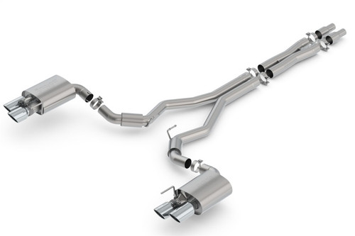 Borla 140742 Borla 140742 2018 Ford Mustang GT 5.0L AT/MT 3in S-Type Cat-Back Exhaust, Chrome Tips w/ Active Exhaust